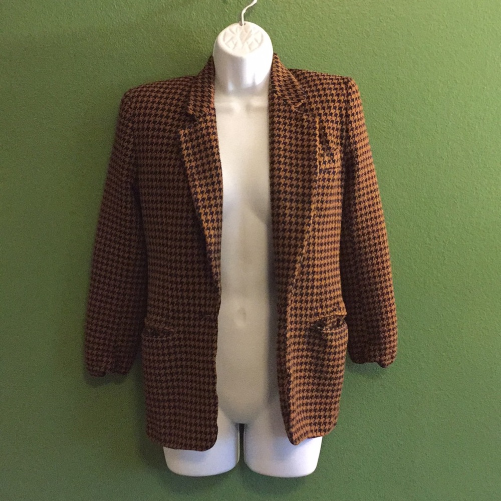 Vintage Houndstooth Blazer